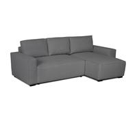 Sofá-cama chaise longue budwing jade gris - 4 plazas - 239x135x91 cm