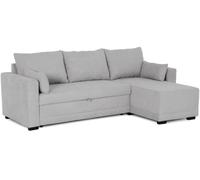 Sofá-cama chaise longue reversible budwing leah gris claro - 3 plazas - 233x124x69 cm