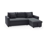 Sofá cama clark 3 plazas color gris jaspeado