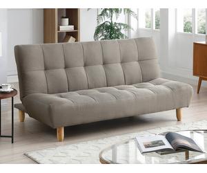 Sofá cama clic-clac de 3 plazas de tela topo ESTEBAN