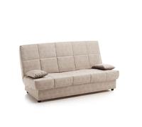 ECCOX Matris - Sofa Cama Clic Clac Julieta 3 Plazas, Color Beige, Medida sofá: 184x75x31 cm., Medida Cama: 190x132x40 cm., Incluye 2 Cojines