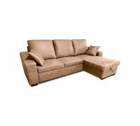 Sofá cama con chaiselongue reversible 4 plazas edna piedra 248 x 95 x 82 cm