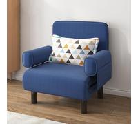 Sofá cama convertible, cama plegable 3 en 1 con respaldo ajustable y almohada, reposabrazos extraíbles, futón compacto para espacios pequeños