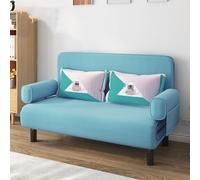 Sofá cama convertible, cama plegable 3 en 1 con respaldo ajustable y almohada, reposabrazos extraíbles, futón compacto para espacios pequeños