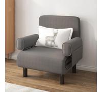 Sofá cama convertible, cama plegable 3 en 1 con respaldo ajustable y almohada, reposabrazos extraíbles, futón compacto para espacios pequeños