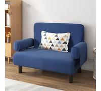 Sofá cama convertible, cama plegable 3 en 1 con respaldo ajustable y almohada, reposabrazos extraíbles, futón compacto para espacios pequeños