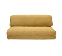 Sofá cama convertible de 2 plazas en tela de terciopelo de pana amarillo curry SPENCER
