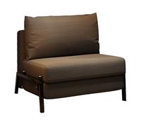 Sofá cama convertible para adultos para 1 persona, silla plegable de terciopelo con colchón, reclinable acogedor para leer, siestas y ocio (gris, 187 x 65 x 26 cm)