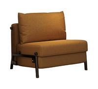 Sofá cama convertible para adultos, tela de terciopelo amarillo, silla plegable para 1 persona, ideal para leer, siestas y ocio, 187 x 65 x 26 cm