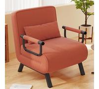 Sofá cama convertible, silla plegable 4 en 1 con respaldo ajustable y almohada, asiento acolchado, sillón reclinable para invitados para sala de estar