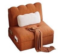 Sofá Cama Convertible, Sillón Cama con Chenilla Sin Montaje Plegable, Funda Lavable, Cama Abatible para Espacios Pequeños Adecuado para Uso Doméstico Oficina(Brown,66 * 85 * 80cm)