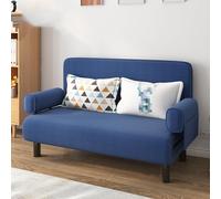 Sofá cama convertible, sofá plegable 3 en 1 con respaldo ajustable y almohada, reposabrazos extraíbles, futón compacto para espacios pequeños