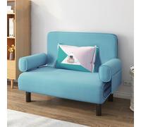 Sofá cama convertible, sofá plegable 3 en 1 con respaldo ajustable y almohada, reposabrazos extraíbles, futón compacto para espacios pequeños