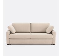 Sofá cama de 2, 3 o 4 plazas, HR prémium, en terciopelo de canalé fino, TIMOR. Talla 2 plazas. Color Crudo