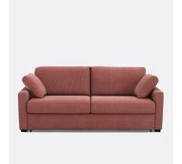 Sofá cama de 2, 3 o 4 plazas, HR prémium, en terciopelo de canalé fino, TIMOR. Talla 4 plazas. Color rosa