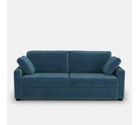 Sofá cama de 2, 3 o 4 plazas, HR premium, en terciopelo, TIMOR. Talla 3 plazas. Color Azul De Prusia