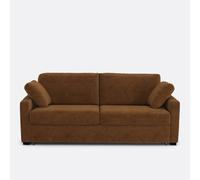 Sofá cama de 2, 3 o 4 plazas, HR premium, en terciopelo, TIMOR. Talla 3 plazas. Color canela