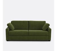 Sofá cama de 2, 3 o 4 plazas, HR premium, en terciopelo, TIMOR. Talla 3 plazas. Color verde aceituna