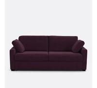 Sofá cama de 2, 3 o 4 plazas, HR premium, en terciopelo, TIMOR. Talla 4 plazas. Color Ciruela