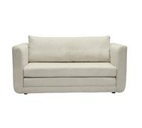 Sofá cama de 2 plazas de terciopelo cotelé beige LEON