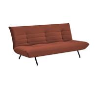 Sofá cama de 3 plazas anatole en terciopelo terracota