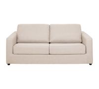 Sofá cama de 3 plazas con apertura italiana en tela beige - 140 cm de descanso - Colchón de 14 cm DONETO