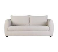 Sofá cama de 3 plazas en tela de terciopelo beige HARLO