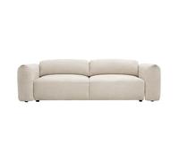 Sofá cama de 4 plazas con arcón en tela de terciopelo chenilla beige SWELL