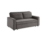 Sofá cama de pana, 2 plazas gris - 172.5x91.5x88.5 cm