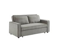 Sofá cama de pana, 2 plazas gris claro - 172.5x91.5x88.5 cm