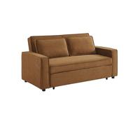 Sofá cama de pana, 2 plazas óxido - 172.5x91.5x88.5 cm