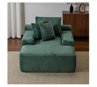 Sofá cama de pana con espuma viscoelástica y tapizado en terciopelo con cojín para sala de estar y dormitorio No requiere montaje