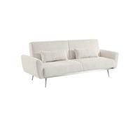 Sofá cama de pana fina de 2-3 plazas blanco - 206.5x84x85 cm