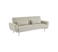 Sofá cama de pana fina de 2-3 plazas gris claro - 206.5x84x85 cm