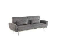 Sofá cama de pana fina de 2-3 plazas gris oscuro - 206.5x84x85 cm