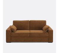 Sofá cama de terciopelo, espuma HR premium, Cecilia. Talla 2 plazas. Color Marron