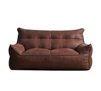 Sofá cama doble retro perezoso para espacios pequeños, sofá pequeño de tela, sofá de balcón para apartamento pequeño