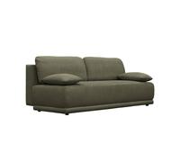 Sofá cama en pana fina con baúl de almacenamiento, 3 plazas verde kaki - 192x100x81 cm