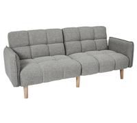 Sofá cama essentiel 195x83x91 cm de dos plazas en color gris