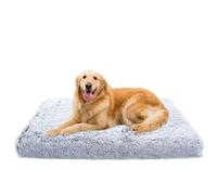 Sofá cama extragrande para perro, cama mullida antiansiedad, colchón antideslizante para perros, cojín de almohada para jaula, colchón para cachorros con funda extraíble (120 x 80 x 10 cm, gris)