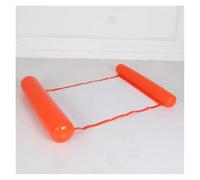 Sofá Cama Flotante Plegable Respaldo Doble Propósito con Red Hamaca Piscina Juguete De Natación Herramientas Flotador Inflable para Piscina(Orange)