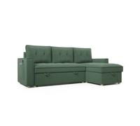 Sofá cama haven nalui verde chaise longue 3 plazas (213x129x81cm)