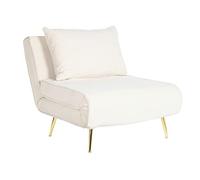 Sofa Cama Individual de 90 cm Poliester Beige 140X60X108 cm