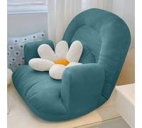 Sofá cama individual plegable 2 en 1, silla de salón de lectura con respaldo alto, sofá cama de piso individual para dormitorio, sala de estar, juegos, dormir, relajarse, leer