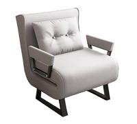 Sofa Cama Individual Plegable 3 en 1 Ergonómico Tejido Técnico Sofá Convertible Respaldo Ajustable en 6 Posiciones Patas Trapezoidales Cama de Invitados para Oficina Dormitorio Salón(Khaki,185*80*26cm