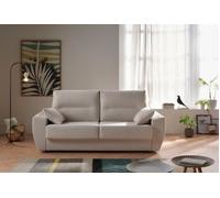 ECCOX - Sofá Cama Italiano Mónaco de 3 Plazas Gran Confort - Sistema de Apertura Italiana con Colchón Viscoelástico Incluido - Tapizado en Tela Antimanchas AquaCare - Color Gris