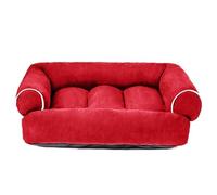 Sofá cama lavable de lujo para perros grandes, medianos y pequeños, color rojo brillante, 5XL