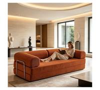 Sofá Cama Modular Plegable,Sillón Convertible Cojín para Espacio Pequeño | 5 En 1 Sofacama 2 Plazas Oferta Tapizado En Tela Pana Para Salón O Dormitorio(Caramel,220cm/86.6inch)