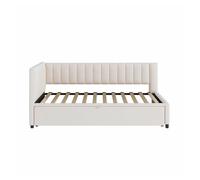 Sofá cama multifuncional 90/180*200 cm - cama extensible, diseño compacto, para niños y huéspedes - beige