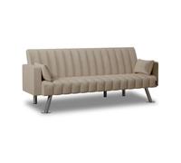 Sofá cama one lines nalui beige 3 plazas acolchado